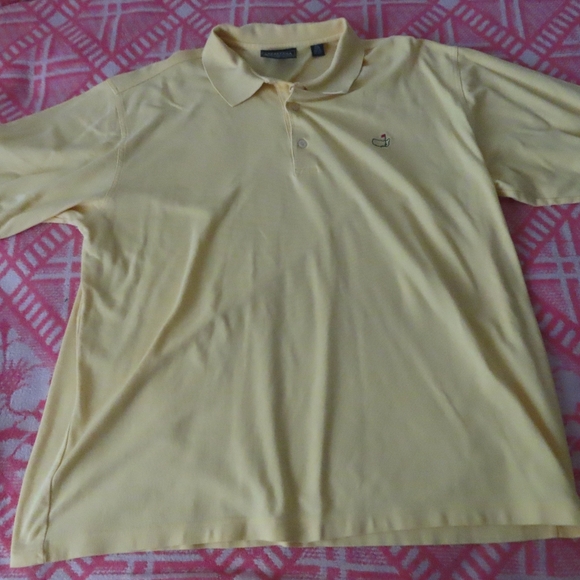 Masters Collection Polo Shirt XL yellow Golf 60s Two Ply Mercerized Cotton - Picture 1 of 5